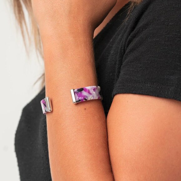 Paparazzi Jewelry - Its Getting HAUTE In Here - Purple Bracelet - Vintage - Picture 1 of 4